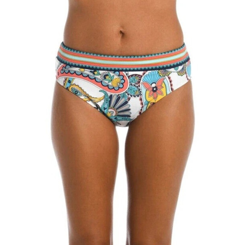 NWT Sz 16 LA BLANCA Pave the Way Multi Color Hipster TummyControl Bikini Bottoms